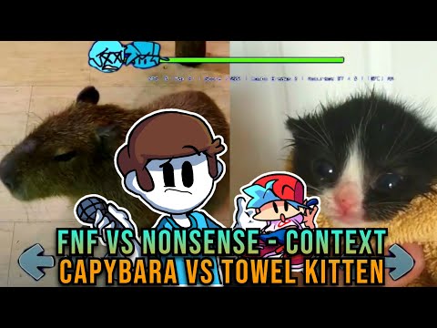 FNF VS NONSENSE CONTEXT TOWEL CAT VS CAPYBARA - Friday Night Funkin' FNF Mod - Custom Animation