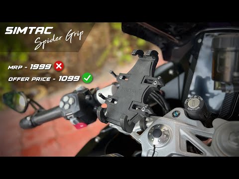 Best Spider Grip Mobile Holder by SIMTAC for all Motorcycles