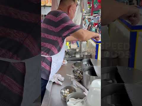 Incredible grandpa flying tofu with brown sugar - Petaling Street Market, Kl Malaysia