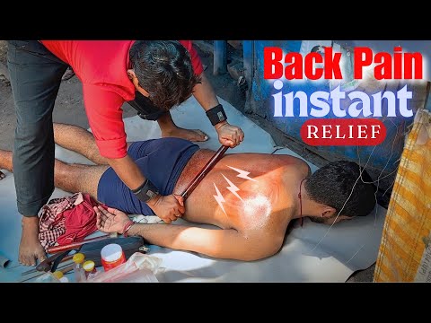 Instant Pain Relief by this Smoke oil & Red Cream Back Massage | Laal baba Painkiller therapy ASMR