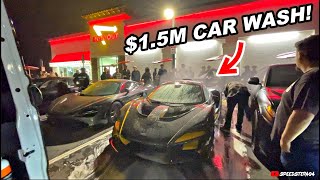 Washing a $1.5M McLaren Senna at In-N-Out Burger! McLaren F1, Brabus 6x6, Porsche GT3RS MR