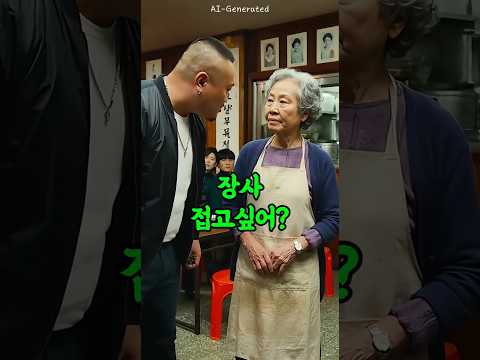 조용히 살던 할머니를 잘못건드린 깡패