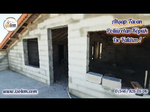 Sprey Poliüretan Teras & Ahşap Tavan Isı yalıtım. 0(546) 826 05 06 . www.izolem.com