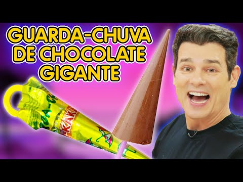 Fiz um  GUARDA-CHUVA DE CHOCOLATE GIGANTE - olha como FICOU!!!