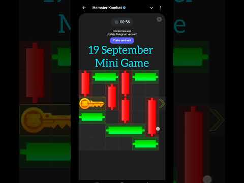 Hamster Kombat Mini Game 19 September | Mini Game 19 September Hamster Game|Hamster Kombat Mini Game