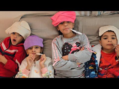 اولادي مرضوا كلهم صار عليهم حراره #رفيف_وريا