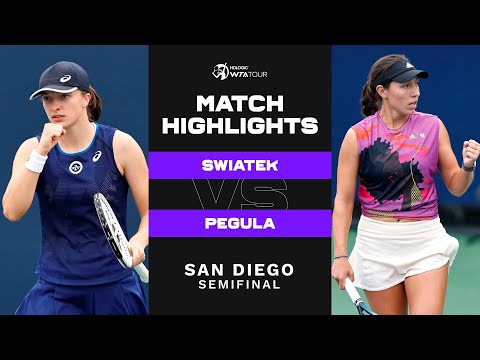 Iga Swiatek vs. Jessica Pegula | 2022 San Diego Semifinal | WTA Match Highlights