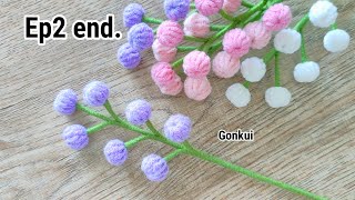 Ep2 end. Assembly💕 Easy Crochet Flower Bud Tutorial step by step | Crochet Flower Bouquet #crochet