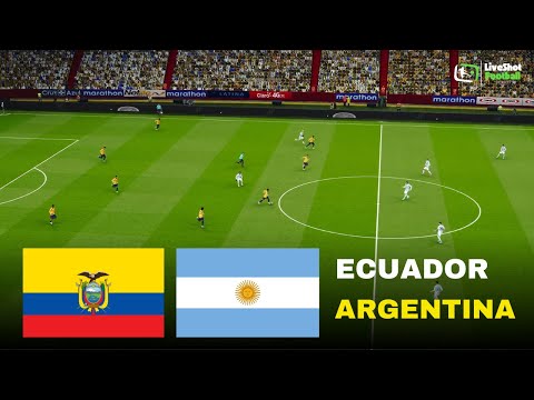 ECUADOR vs ARGENTINA 🔴 Eliminatorias Copa del Mundo Partido simulación vidseojuego