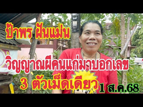 #แม่พรฝันแม่น ฝันวิญญาณผีหญิงแก่มาบอกเลข 3 ตัวเม็ดเดียว 1 ส.ค.68