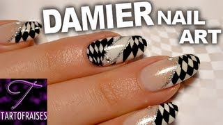 Nail art Damier noir blanc YouTube