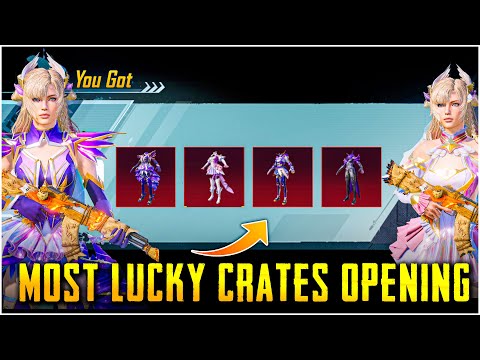 😱 OMG MOST LUCKY CRATES OPENING EVER IN MY LIFE CRYSTAL POWER LUCKY SPIN | CRATE OPENING PUBG/BGMI