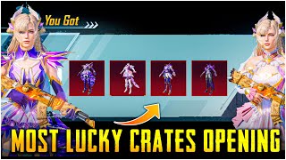 😱 OMG MOST LUCKY CRATES OPENING EVER IN MY LIFE CRYSTAL POWER LUCKY SPIN | CRATE OPENING PUBG/BGMI