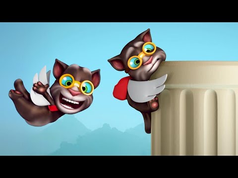 Konuşan Tom 🐱 Tom Uçuyor ✈ Çocuklar için Eğlenceli Çizgi Filmler ✨ Super Toons TV Animasyon