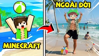 Sầu Riêng Thử Thách Đi Biển Trong Minecraft Vs Ngoài Đời Thật