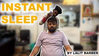 Instant Sleep ASMR |Deep Relaxation Head Massage Sounds |Lalit Barber India.#asmr