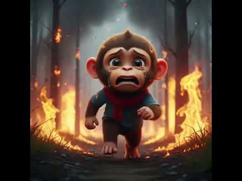 Mk simbu escapes forest fire#forest fire cartoons#save nature