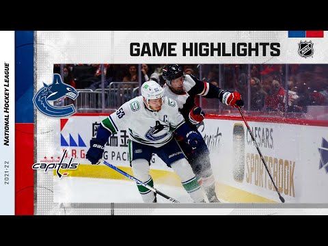 Canucks @ Capitals 1/16/22 | NHL Highlights