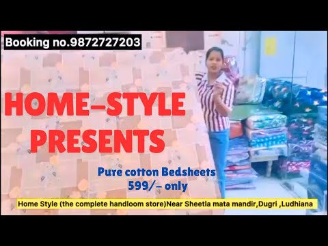 Pure cotton Bedsheet|homestyle Ludhiana|double bed