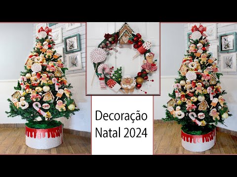 Minha Árvore de Natal Para 2024, Fiz toda decoração Artesanal.