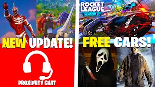Fortnite UPDATE TODAY! (Proximity Chat, 2 FREE Cars, Lord Zedd Skin!)