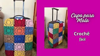 CAPA DE CROCHÊ PARA MALA DE VIAGEM