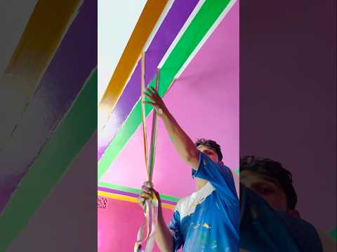Maskin teyip ceiling design painting bedroom 🏡#wallpaiting #art