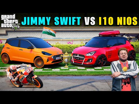 JIMMY SUZUKI SWIFT VS HYUNDAI I 10 NIOS DRAG RACE | GTA V GAMEPLAY | GTA 5