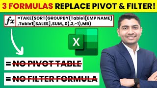 No Pivot No Problem! GroupBy + Sort + Take in Excel Formula Style!