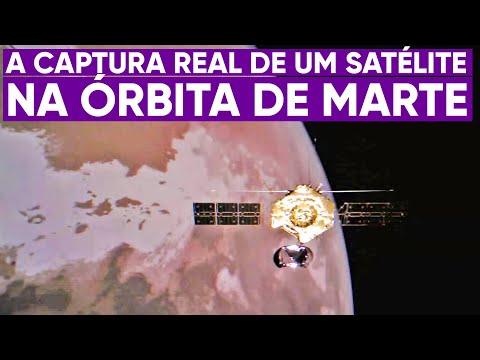 O vídeo real de um satélite na órbita de Marte