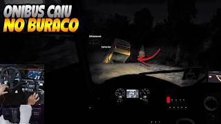 ONIBUS ESCOLAR CAIU NA RIBANCEIRA NA MADRUGADA - ETS2 MOD BUS