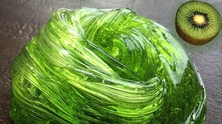Green kiwi fruit slime part - 2 | Satisfying slime | Asmr slime #shorts