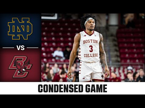 Boston College Vs Notre Dame Condensed Game 2024 25 ACC Men S