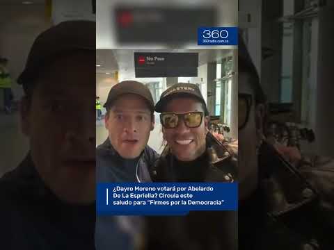 Dayro Moreno envía saludo a “Firmes por la Democracia” de Abelardo de la Espriella