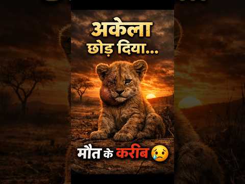 जंगल की सबसे दर्दनाक सच्चाई… शेर का बच्चा अकेला 😔”