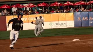 Albert Almora, the Chicago Cubs Prospect, Hits an RBI Triple for the Kane County Cougars