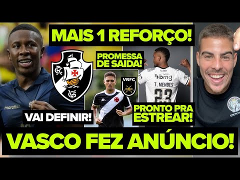 DEMOROU! VASCO FEZ ANÚNCIO OFICIAL! PRÓXIMO REFORÇO DO VASCÃO! THIAGO MENDES PRONTO PARA ESTREAR!