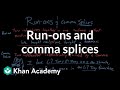 Identifying Run-ons and Comma Splices