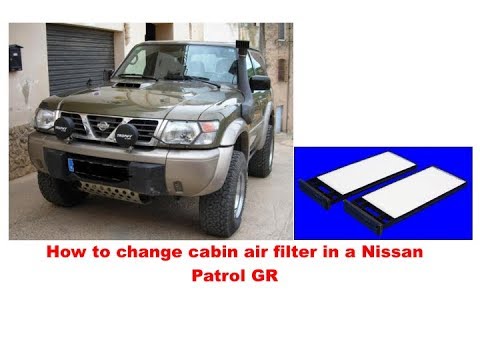 Nissan Patrol GR how to change cabin air filter in