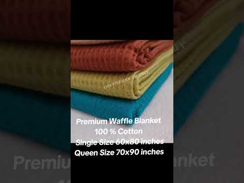 Premium Waffle Blanket 100%Cotton Single & Queen Size Hotel Grade/Hospital use #onestepshop