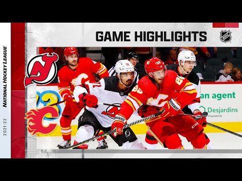 Devils @ Flames 3/16 | NHL Highlights 2022 video clip