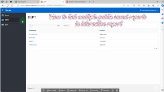 How to link multiple public saved reports in interactive report