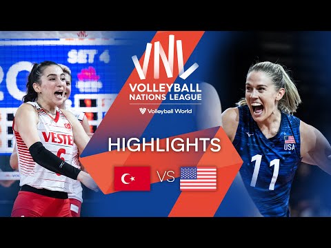 🇹🇷 TÜR vs. 🇺🇸 USA - Highlights Week 3 | Women's VNL 2022
