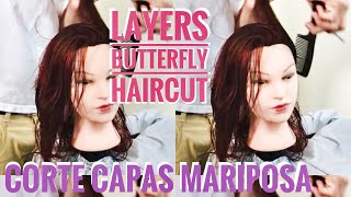 LAYERS BUTTERFLY HAIRCUT   Corte Capas Mariposa