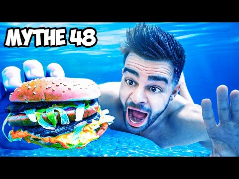 Je Teste 50 Mythes En 24H ! (Impossible de manger sous l’eau)