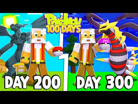 Tóm Tắt 300 Ngày Minecraft Pixelmon Sinh Tồn Siêu Khó Triêu Hồi Pokemon !!
