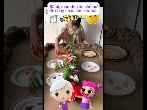 Đậu Đậu lấy răng giả của bà đi nghịch #HoatHinhChoBe #CuoiVuiCungBe #TruyenCuoi #Shorts