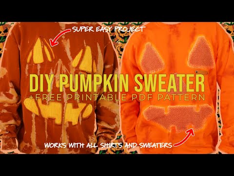 DIY Pumpkin Sweatshirt for Halloween 🎃 | Easy Step-by-Step Sewing Tutorial! +FREE PDF PATTERN