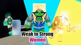 Weak to Strong Women : Find the Boss to Save the World #minecraft #animation
