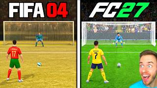 Ich habe 1 ELFMETER mit CR7 in JEDEM FIFA getroffen! 👀⚽️ (FIFA 04 - 27)